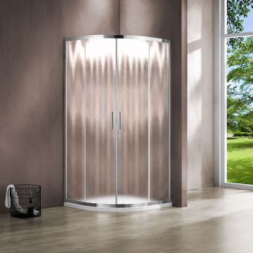 Душевой уголок Vincea Garda VSQ-1G800CH, 800х800 мм (габариты площадки) хром, стекло шиншилла