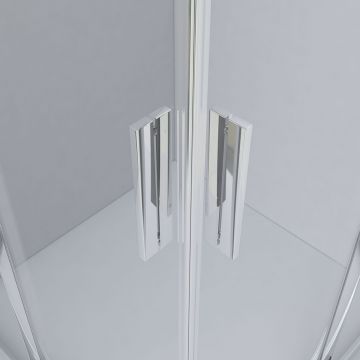 Душевой уголок Vincea (Винчея) Garda VSQ-1G900CL, 900х900 мм (габариты площадки) хром, стекло прозрачное