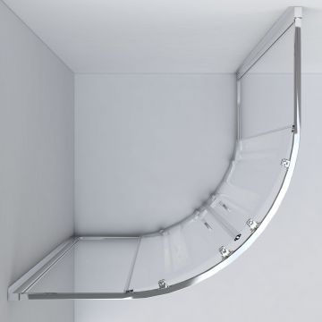 Душевой уголок Vincea (Винчея) Garda VSQ-1G900CL, 900х900 мм (габариты площадки) хром, стекло прозрачное