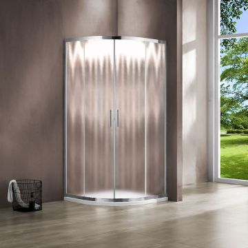Душевой уголок Vincea Garda VSQ-1G900CH, 900х900 мм (габариты площадки) хром, стекло шиншилла