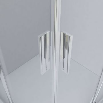 Душевой уголок Vincea Garda VSQ-1G900CLB, 900х900 мм (габариты площадки) черный, стекло прозрачное