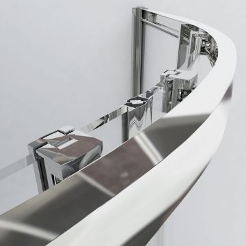 Душевой уголок Vincea Garda VSQ-1G900CLB, 900х900 мм (габариты площадки) черный, стекло прозрачное