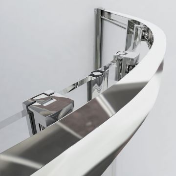 Душевой уголок Vincea (Винчея) Garda VSQ-1G100CH, 1000х1000 мм (габариты площадки) хром, стекло шиншилла