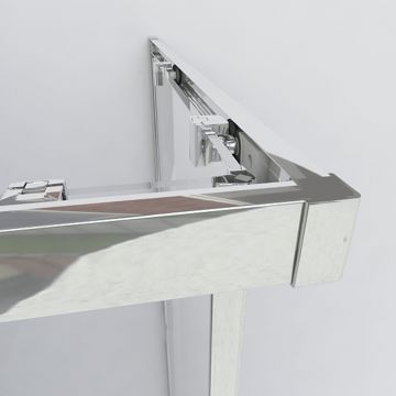 Душевой уголок Vincea (Винчея) Garda VSS-1G800CL, 800х800 мм (габариты площадки) хром, стекло прозрачное