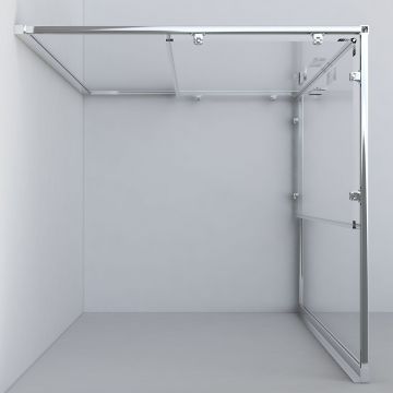 Душевой уголок Vincea (Винчея) Garda VSS-1G900CLB, 900х900 мм (габариты площадки) черный, стекло прозрачное