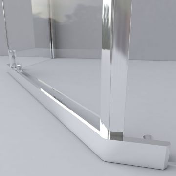 Душевой уголок Vincea (Винчея) Stresa VSP-1S900CL, 900х900 мм (габариты площадки) хром, стекло прозрачное