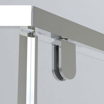 Душевой уголок Vincea (Винчея) Stresa VSP-1S900CLB, 900х900 мм (габариты площадки) черный, стекло прозрачное