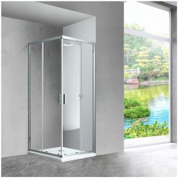 Душевой уголок Vincea (Винчея) Scala VSS-2SC800CL, 800х800 мм (габариты площадки) хром, стекло прозрачное