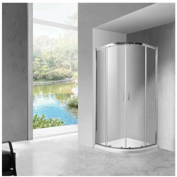 Душевой уголок Vincea (Винчея) Scala VSQ-2SC900CL, 900х900 мм (габариты площадки) хром, стекло прозрачное