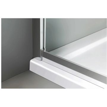 Душевой уголок Vincea (Винчея) Scala VSQ-2SC100CL, 1000х1000 мм (габариты площадки) хром, стекло прозрачное