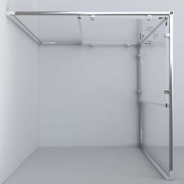 Душевой уголок Vincea (Винчея) Garda VSS-1G8010CL, 1000х800 мм (габариты площадки) хром, стекло прозрачное