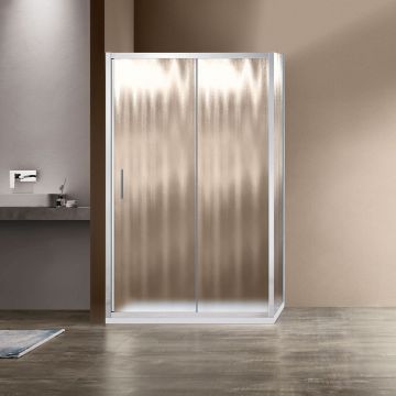 Душевой уголок Vincea (Винчея) Garda VSR-1G8010CH, 1000х800 мм (габариты площадки) хром, стекло шиншилла