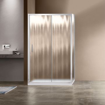 Душевой уголок Vincea (Винчея) Garda VSR-1G8011CH, 1100х800 мм (габариты площадки) хром, стекло шиншилла