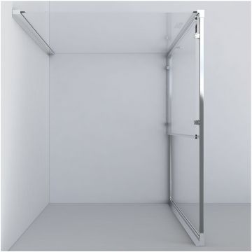 Душевой уголок Vincea (Винчея) Garda VSR-1G8013CLB, 1300х800 мм (габариты площадки) черный, стекло прозрачное