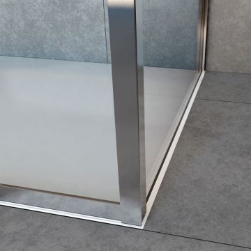 Душевой уголок Vincea (Винчея) Garda VSR-1G28017CL, 1700х800 мм (габариты площадки) хром, стекло прозрачное