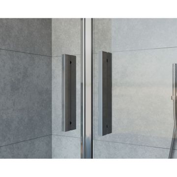 Душевой уголок Vincea (Винчея) Garda VSR-1G28018CL, 1800х800 мм (габариты площадки) хром, стекло прозрачное