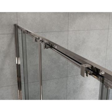 Душевой уголок Vincea (Винчея) Garda VSR-1G21018CL, 1800х1000 мм (габариты площадки) хром, стекло прозрачное