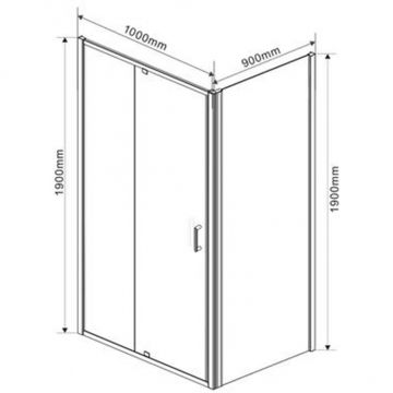 Душевой уголок Vincea (Винчея) Intra VSR-1I901090CH, 900/1000х900 мм (габариты площадки) хром, стекло шиншилла