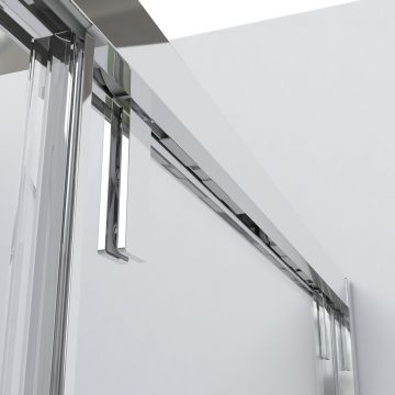 Душевой уголок Vincea (Винчея) Lugano VSR-1L1016CL-1, 1600х1000 мм (габариты площадки) хром, стекло прозрачное