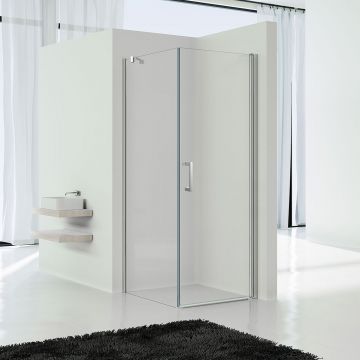 Душевой уголок Vincea (Винчея) Orta VSR-1O8080CL, 800х800 мм (габариты площадки) хром, стекло прозрачное