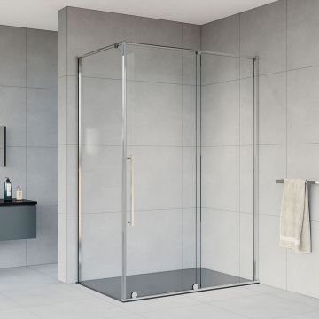 Душевой уголок Vincea (Винчея) Arno VSR-1A8014CL, 1400х800 мм (габариты площадки) хром, стекло прозрачное