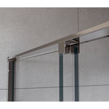 Душевой уголок Vincea (Винчея) Arno VSR-1A8014CL, 1400х800 мм (габариты площадки) хром, стекло прозрачное