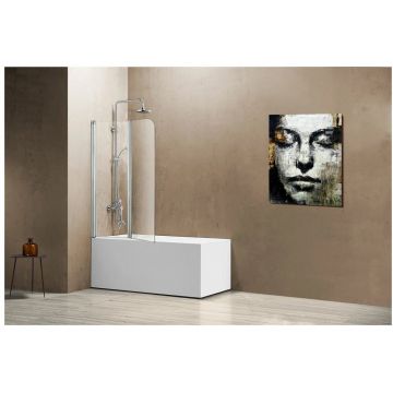 Душевая шторка на ванну Vincea VSB-12114CL, 1140х1400, хром, стекло прозрачное