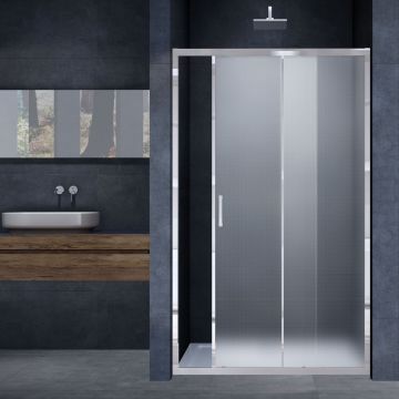 Душевая дверь Vincea (Винчея) Alpha VDS-3AL130MT 130х190 хром стекло текстурное