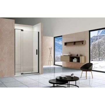 Душевая дверь Vincea Extra VDP-1E9010CLB 900/100х200 черный стекло прозрачное