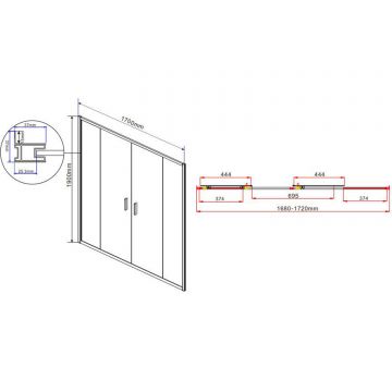 Душевая дверь Vincea Garda VDS-1G2170CH 170х190 хром стекло шиншилла