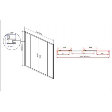 Душевая дверь Vincea (Винчея) Garda VDS-1G2190CH 190х190 хром стекло шиншилла