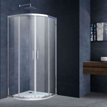 Душевой уголок Vincea (Винчея) Alhpa 800х800 мм (габариты площадки) хром стекло прозрачное VSQ-3AL800CL