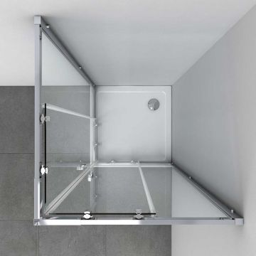 Душевой уголок Vincea (Винчея) Rapid 800/900х800/900 мм (габариты площадки) хром стекло текстурное VSS-3R80/90MT