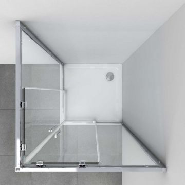 Душевой уголок Vincea (Винчея) Soft 900х900 мм (габариты площадки) хром стекло прозрачное VSS-3SO900CL