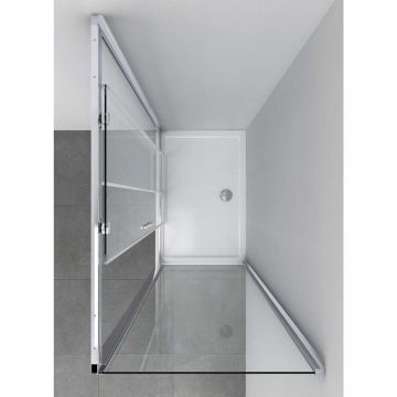 Душевой уголок Vincea Soft 1200х1000 мм (габариты площадки) хром стекло прозрачное VSR-3SO1012CL