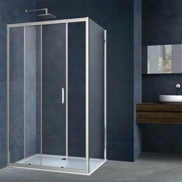 Боковая стенка Vincea (Винчея) Alpha VSG-3AL800CL 80х190 хром стекло прозрачное