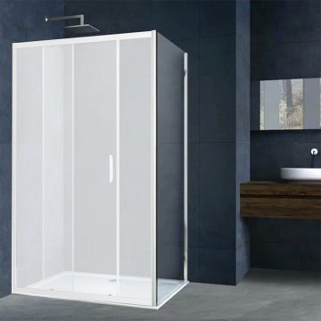 Боковая стенка Vincea (Винчея) Alpha VSG-3AL900CL 90х190 хром стекло прозрачное