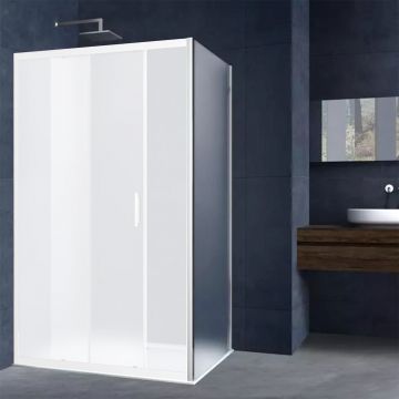 Боковая стенка Vincea (Винчея) Alpha VSG-3AL900MT 90х190 хром стекло прозрачное