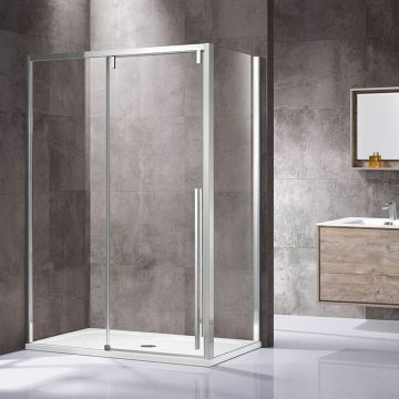 Боковая стенка Vincea (Винчея) Lugano VSG-1L100CL 100х195 хром стекло прозрачное