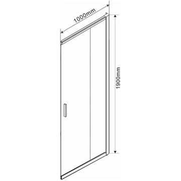 Душевая дверь Vincea (Винчея) Garda VHC-1G100CH 100х190 хром стекло шиншилла