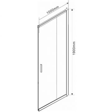 Душевая дверь Vincea Garda VHC-1G100CL 100х190 хром стекло прозрачное