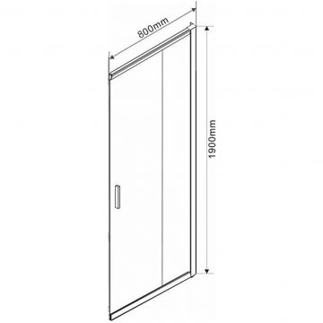 Душевая дверь Vincea (Винчея) Garda VHC-1G800CH 80х190 хром стекло шиншилла