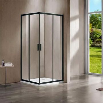 Душевая дверь Vincea (Винчея) Garda VHC-1G800CLB 80х190 черный стекло прозрачное