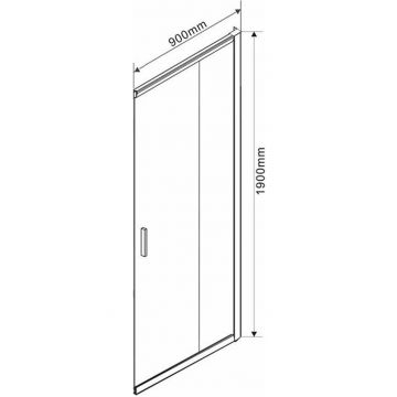Душевая дверь Vincea Garda VHC-1G900CLB 90х190 черный стекло прозрачное