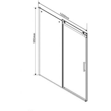 Душевая дверь без пристенного профиля Vincea (Винчея) Como VDS-1C120CGB 120х195 черный стекло тонированное