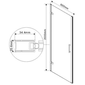 Набор фурнитуры без профиля Vincea (Винчея) Flex VHW-1F хром