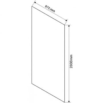 Стекло для душевой перегородки Vincea Walk-In VSG-1W100CG 100х200 стекло тонированное