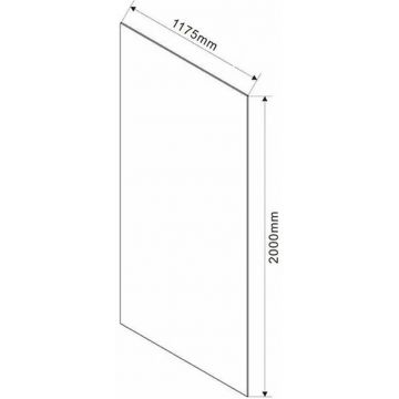 Стекло для душевой перегородки Vincea (Винчея) Walk-In VSG-1W120CL 120х200 стекло прозрачное