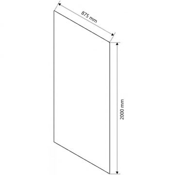 Стекло для душевой перегородки Vincea Walk-In VSG-1W900MR 90х200 стекло зеркальное