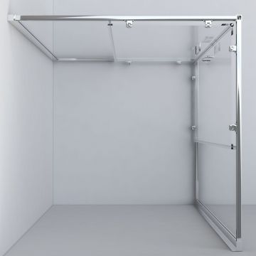 Душевой уголок Vincea (Винчея) Garda 1200х1200 мм (габариты площадки) стекло шиншилла VSS-1G1212CH